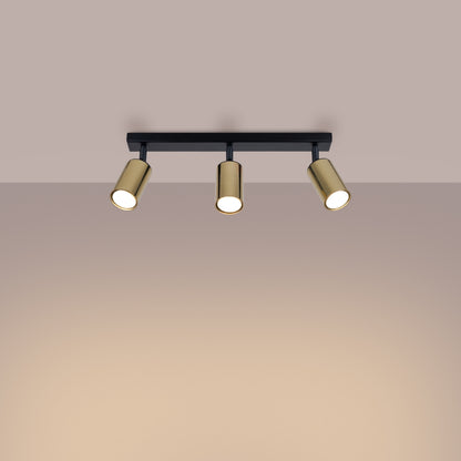 Loftlampe WINX 3 sort/guld - Hovedbillede