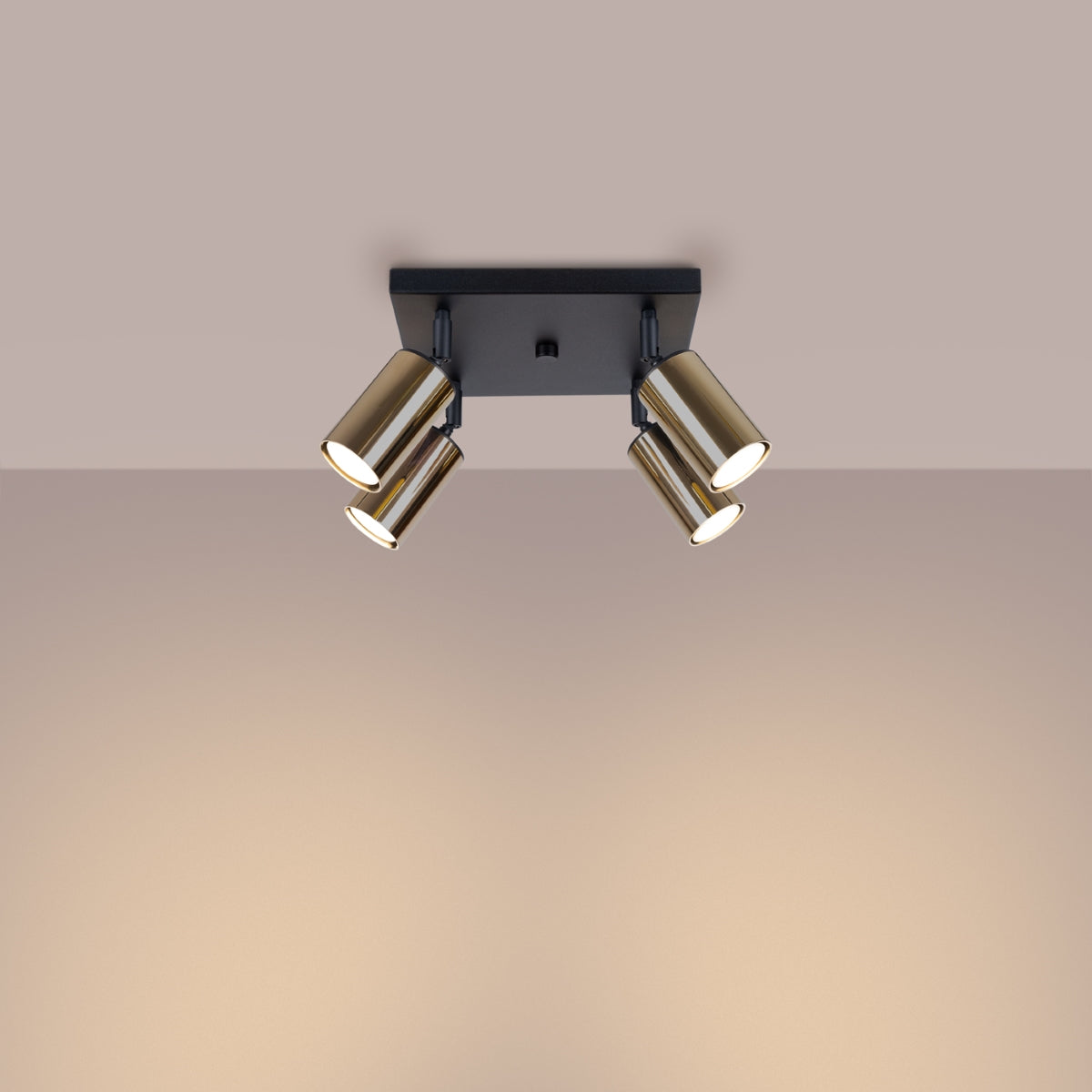 Loftlampe WINX 4 sort/guld - Hovedbillede