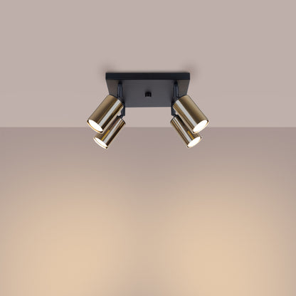 Loftlampe WINX 4 sort/guld - Hovedbillede