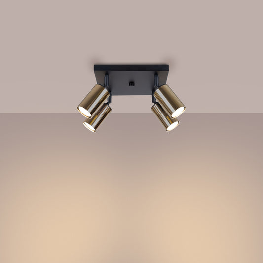 Loftlampe WINX 4 sort/guld - Hovedbillede