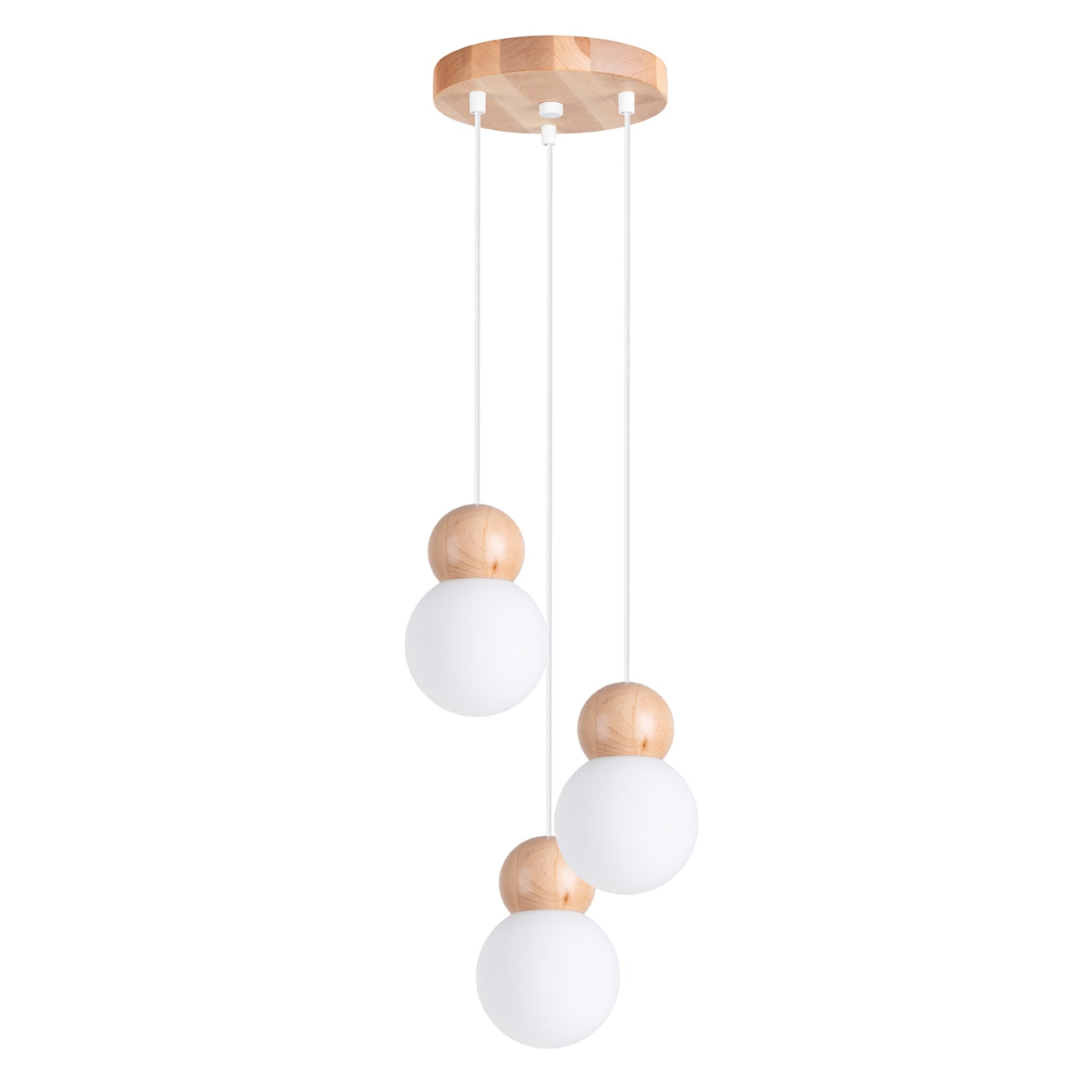 Pendel PEKKA 3P /naturligtt træ hvid - Billede 2