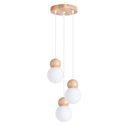 Pendel PEKKA 3P /naturligtt træ hvid - Billede 2