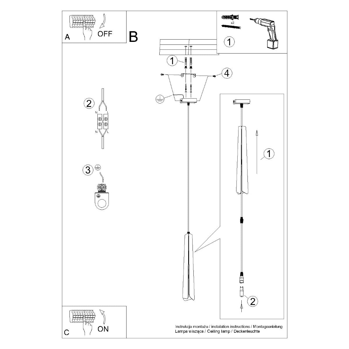 Pendel PRYSM 1 hvid - Billede 13