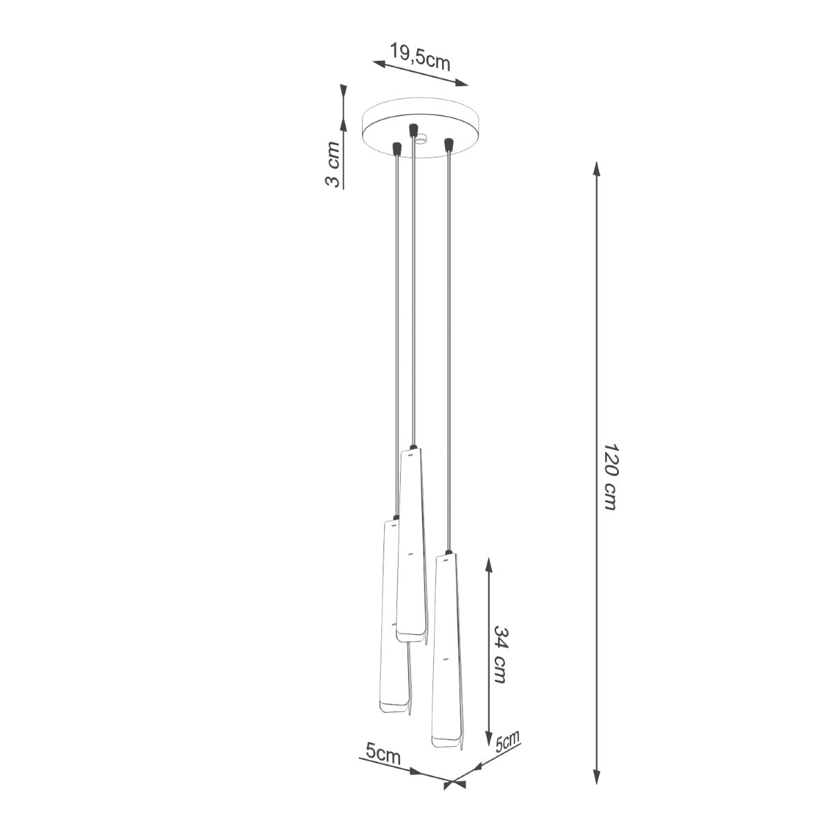 Pendel PRYSM 3P hvid - Billede 12