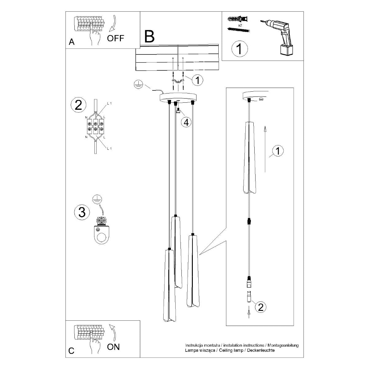 Pendel PRYSM 3P hvid - Billede 13