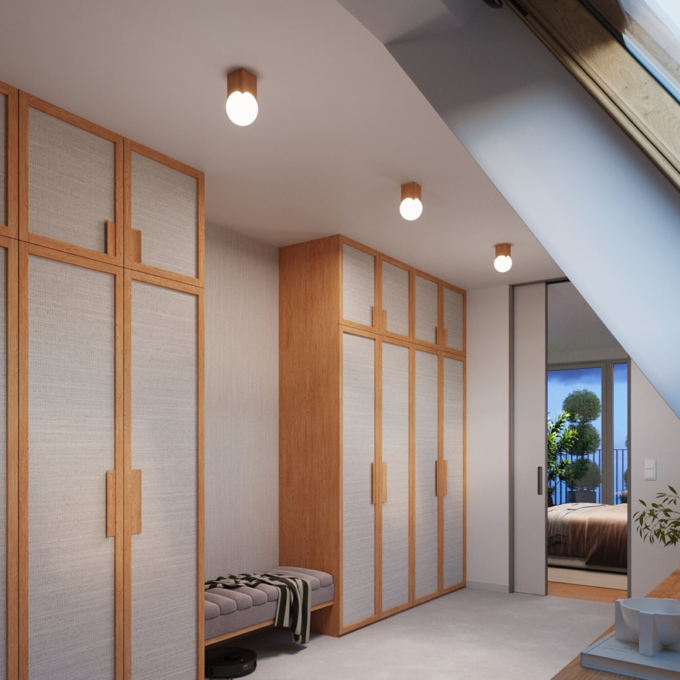 Loftslampe SOLIS i naturligtt træ - Billede 12