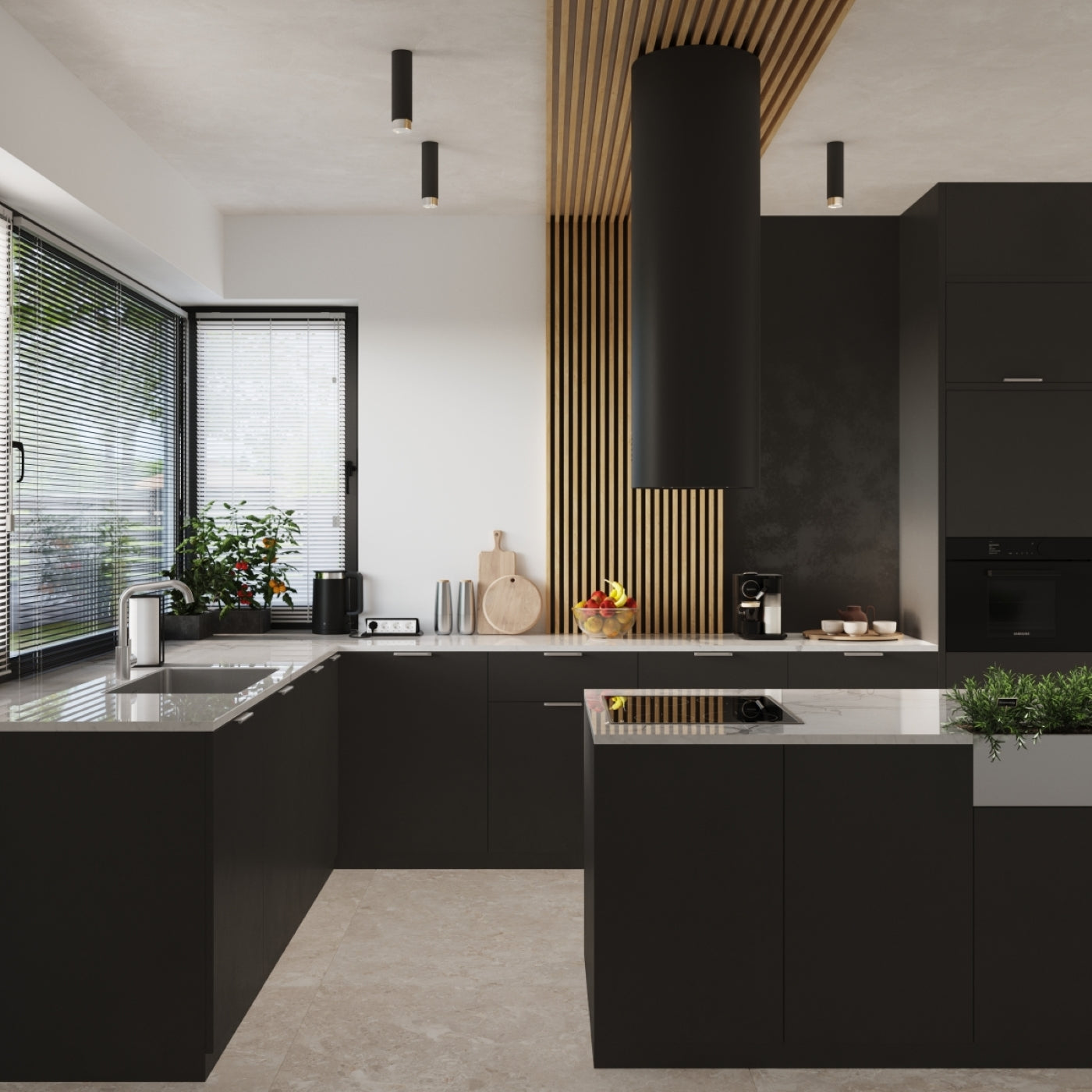 Loftslampe NERO 22,5 sort/krom - Billede 8