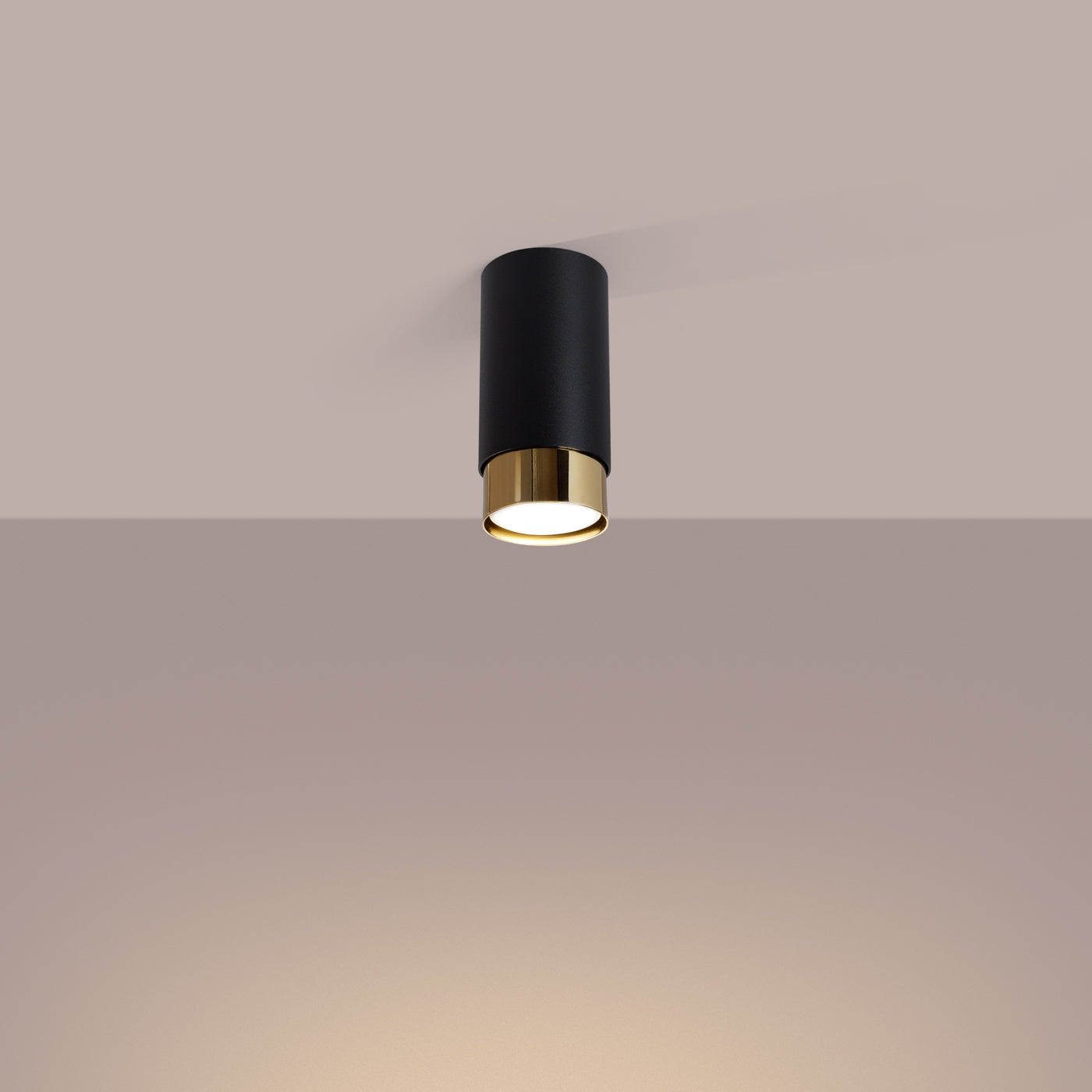 Loftslampe NERO 12,5 sort/guld - Hovedbillede