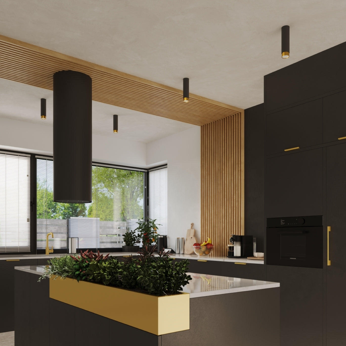 Loftlampe NERO 22,5 sort/guld - Billede 9