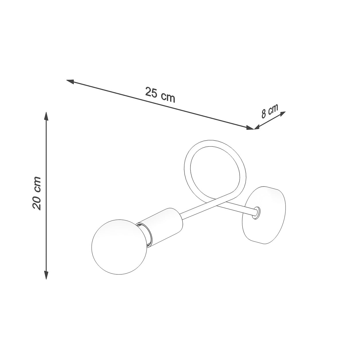 Væglampe LOOP hvid - Billede 4