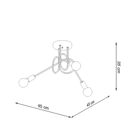 Lysekrone LOOP 3 hvid - Billede 4
