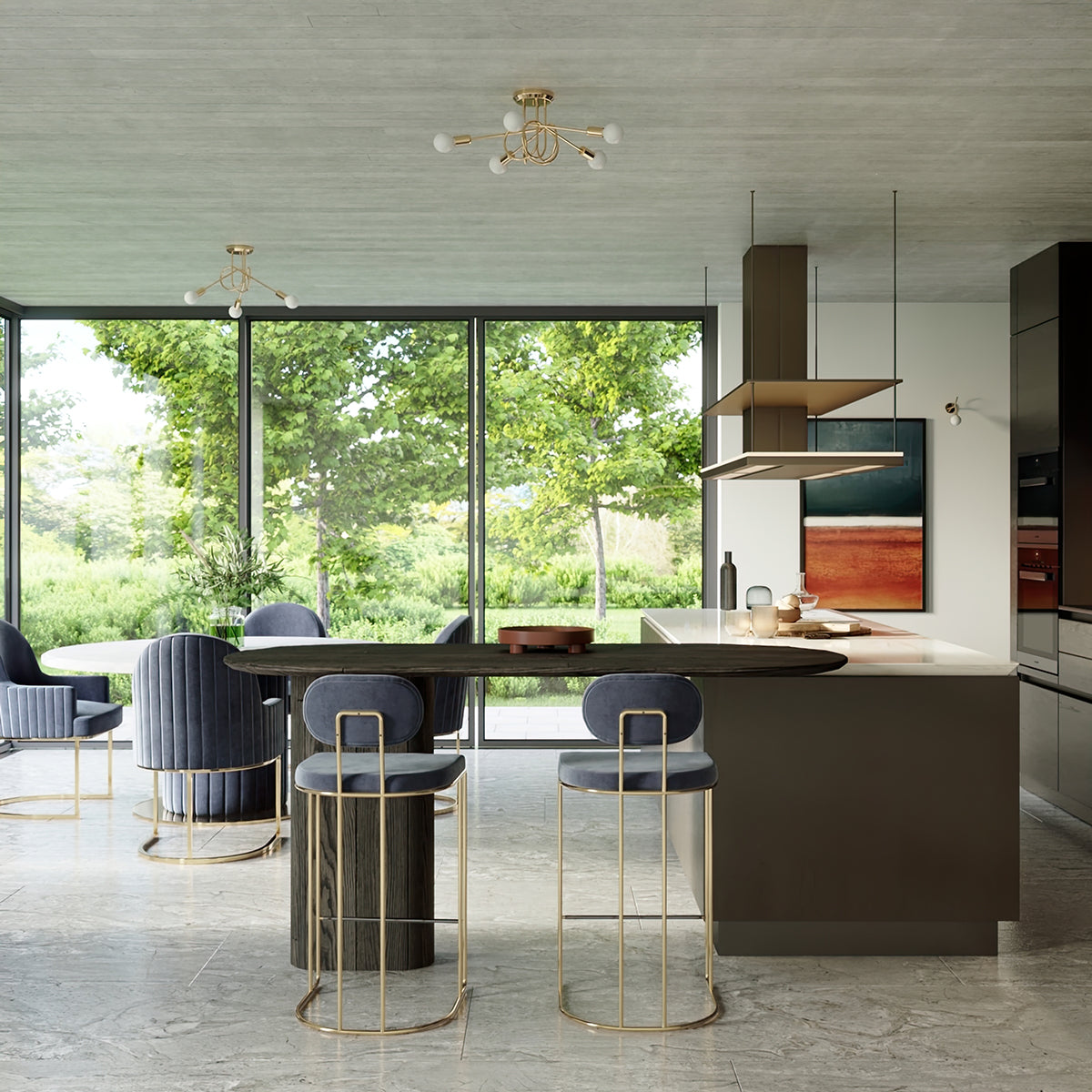 Lysekrone LOOP 3 blank guld - Billede 8