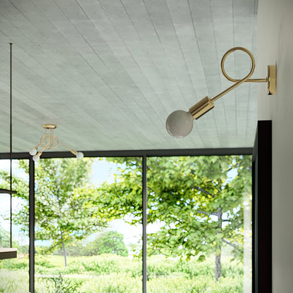 Lysekrone LOOP 5 blank guld - Billede 7