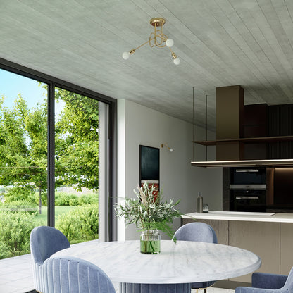 Lysekrone LOOP 5 blank guld - Billede 9