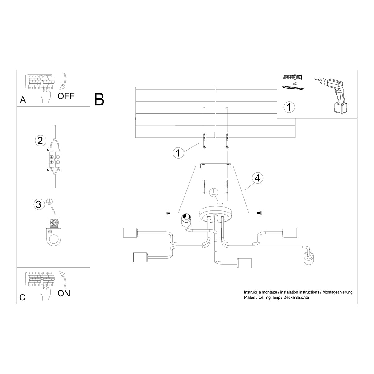 Lysekrone VECTOR 6 hvid - Billede 6