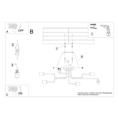 Lysekrone VECTOR 6 hvid - Billede 6