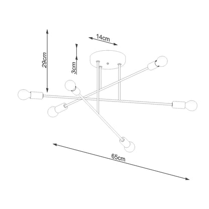 Lysekrone NORAH 6R sort - Billede 5