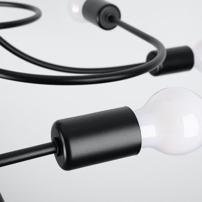 Lysekrone LEVAR 8 sort - Billede 4