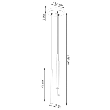 Pedantlampe BLISS 3P sort - Billede 9