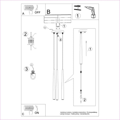 Pedantlampe BLISS 3P sort - Billede 10