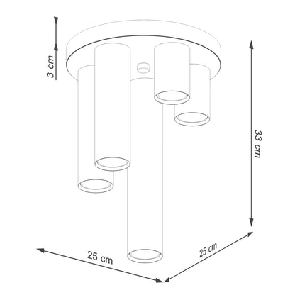 Loftslampe LAGOS 5P hvid - Billede 8