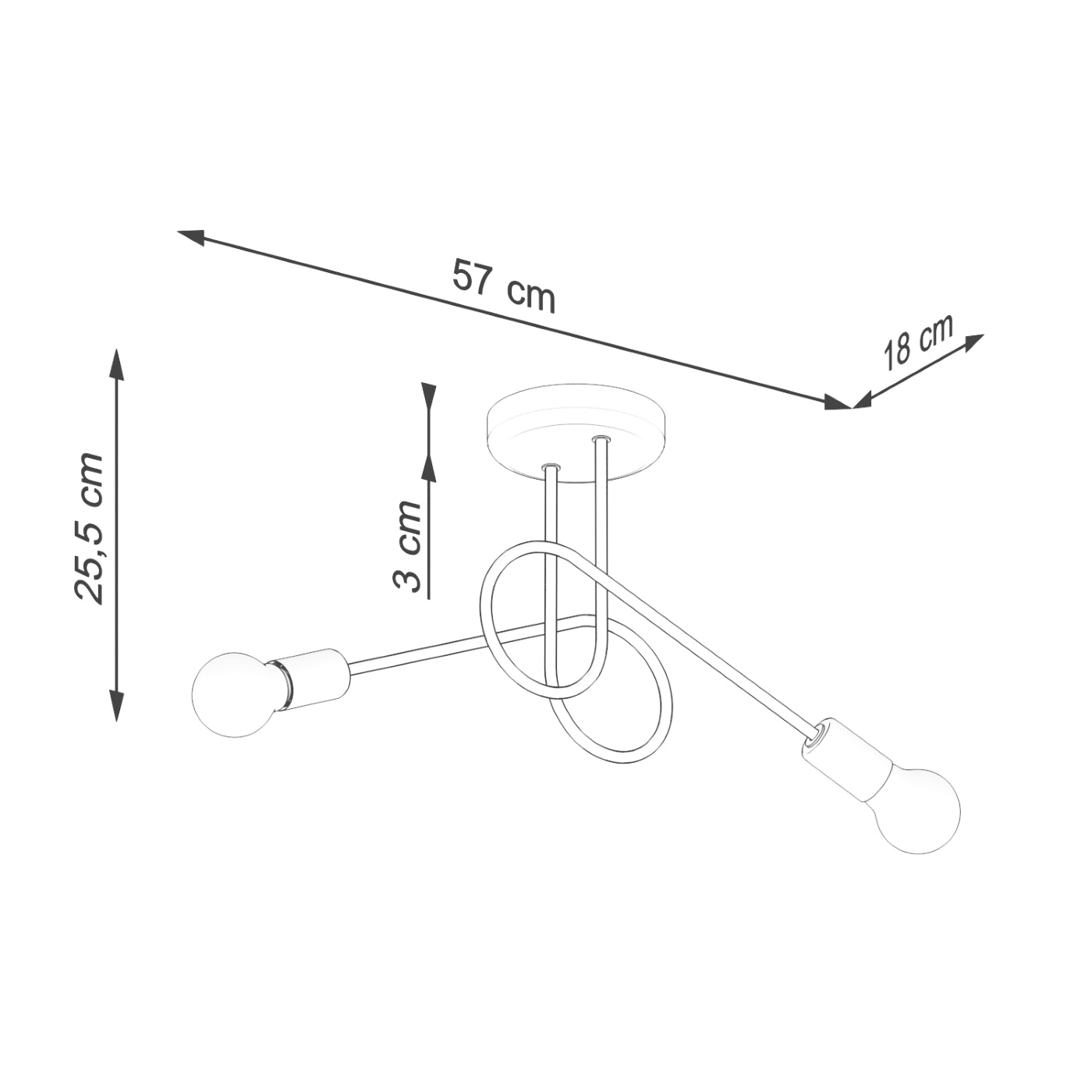 Lysekrone LOOP 2 hvid - Billede 9