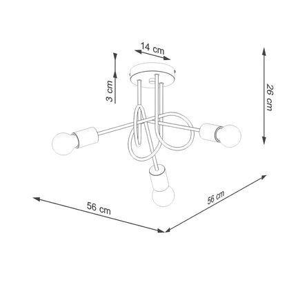 Lysekrone EMBER 3 hvid - Billede 10