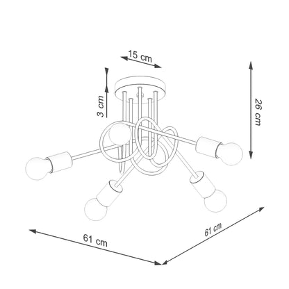 Lysekrone EMBER 5 hvid - Billede 10