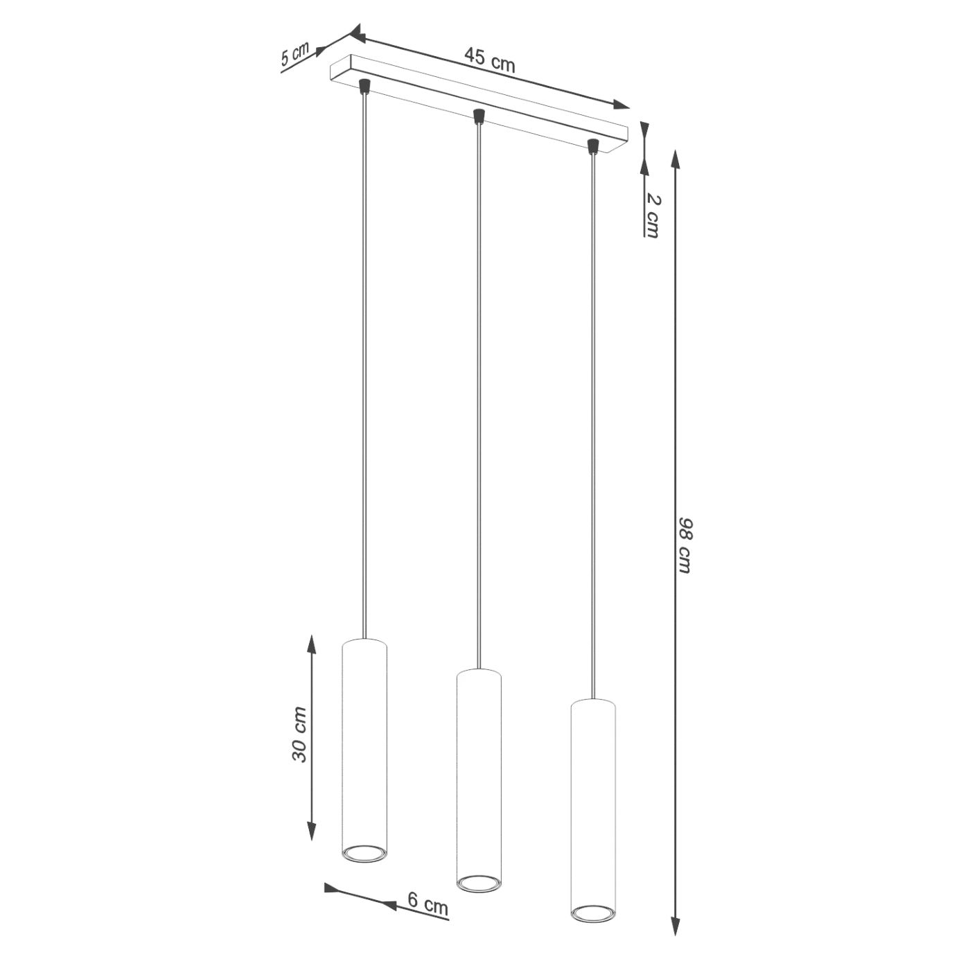 Pendellampe LAGOS 3L beige - Billede 7