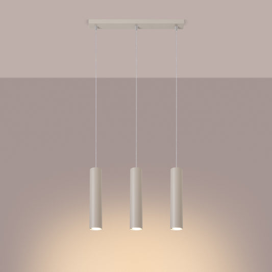 Pendellampe LAGOS 3L beige - Hovedbillede
