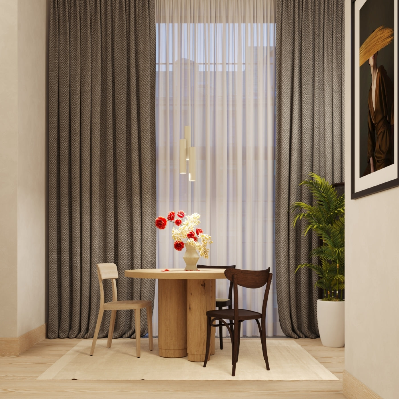 Pendellampe LAGOS 3P beige - Billede 9