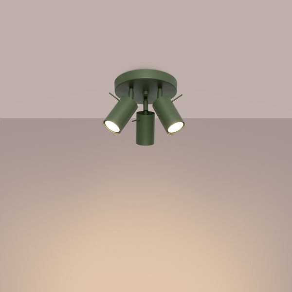 Loftlampe RING 3P olivengrøn