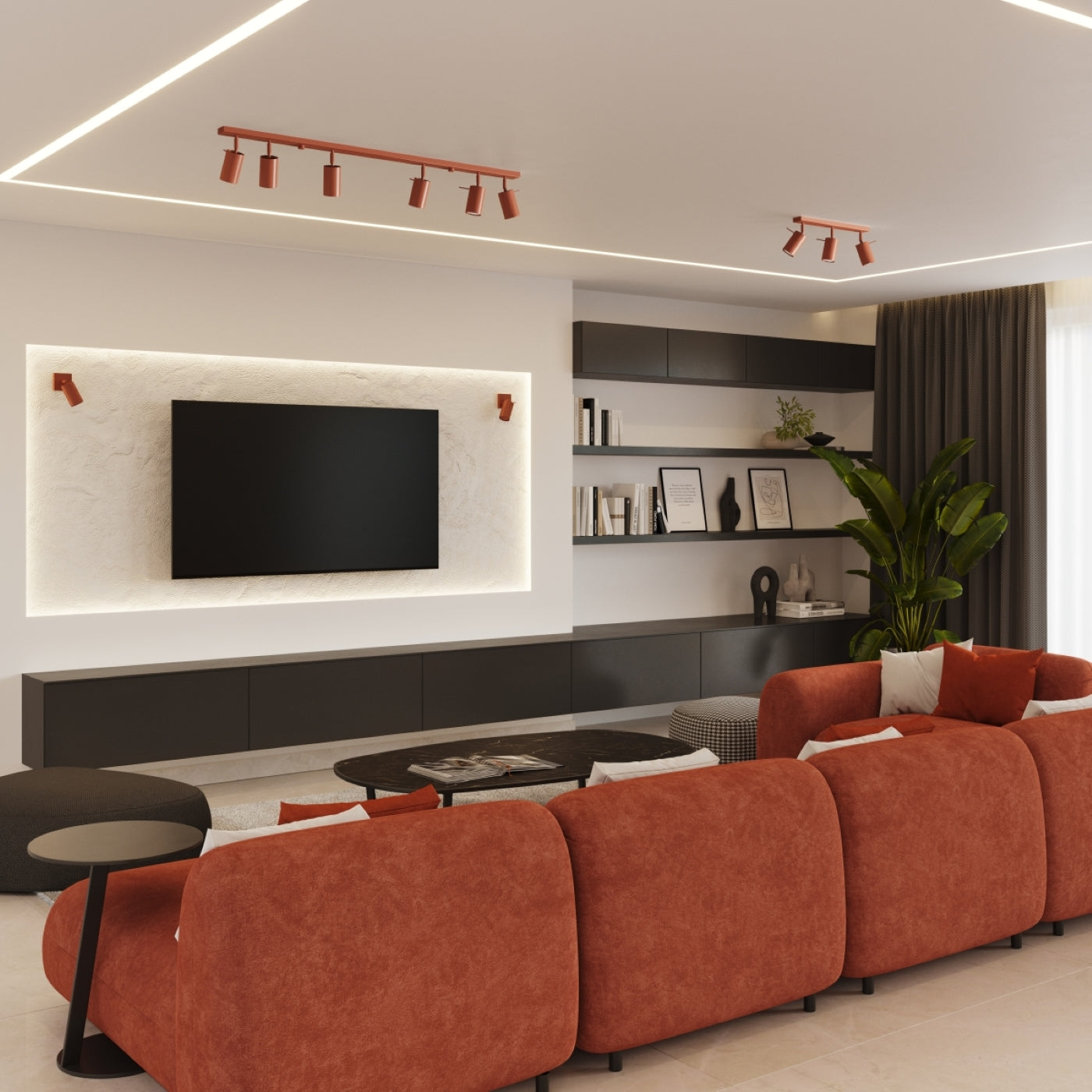 Loftslampe RING 2 okker rød - Billede 12