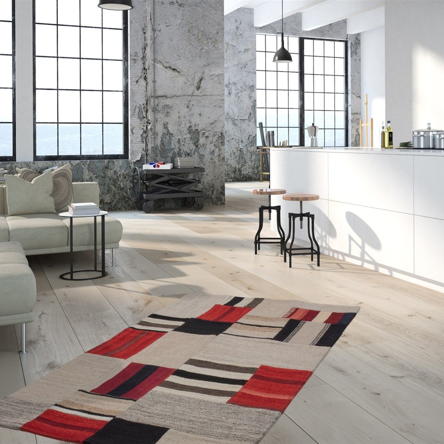 Radical 240 Tæppe Håndlavet I Patchwork Design - Billede 2