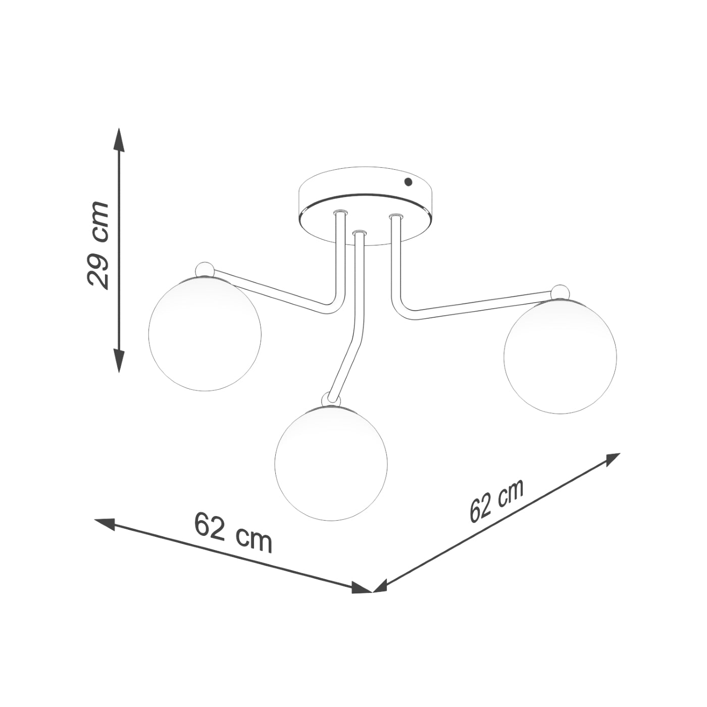Lysekrone ASTRAL 3 hvid - Billede 8