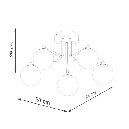 Lysekrone ASTRAL 5 hvid - Billede 8
