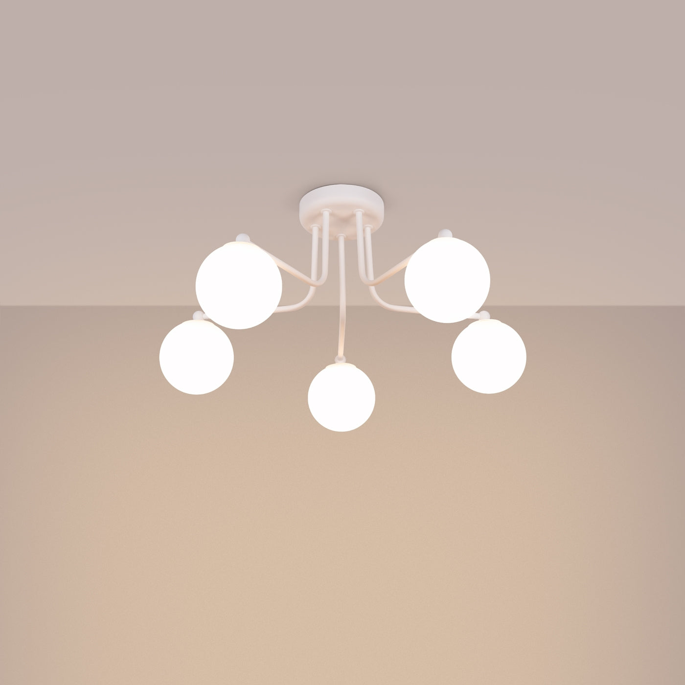 Lysekrone ASTRAL 5 hvid - Hovedbillede