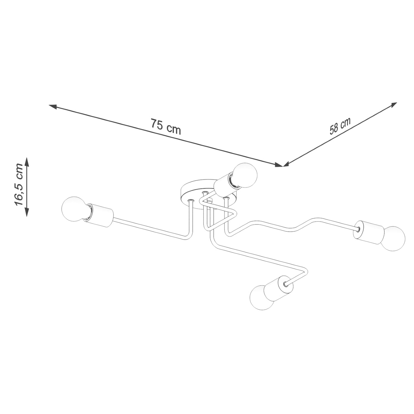 Lysekrone TIMBO 4 hvid - Billede 9