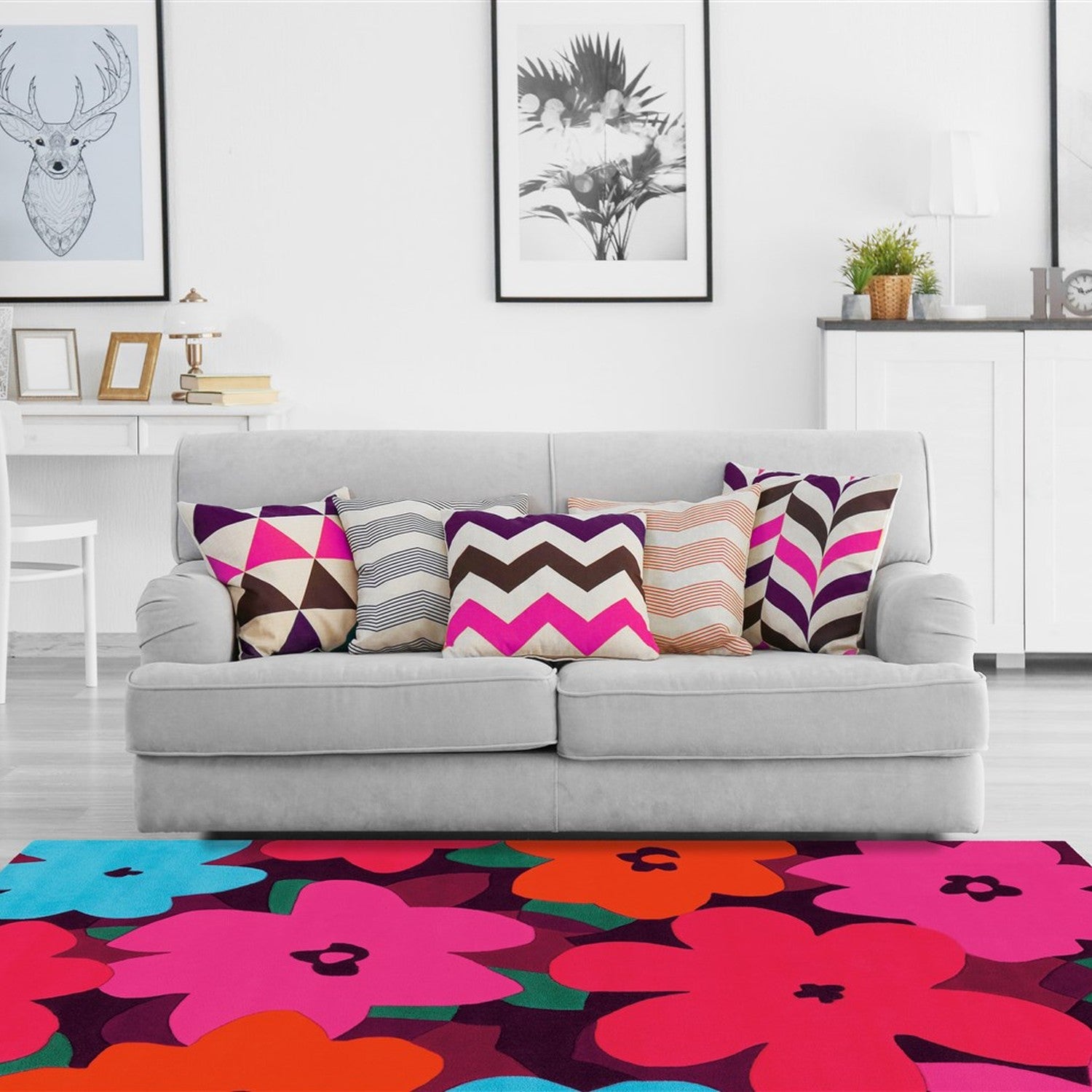 Sam 4135 Flowers Tæppe Kort Luv Med Blomstermotiv - Billede 2