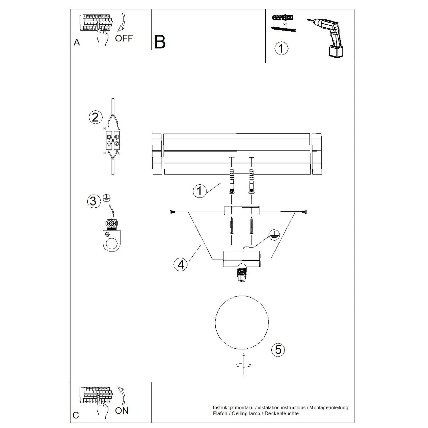 Loftlampe YOLI 1 - Billede 9