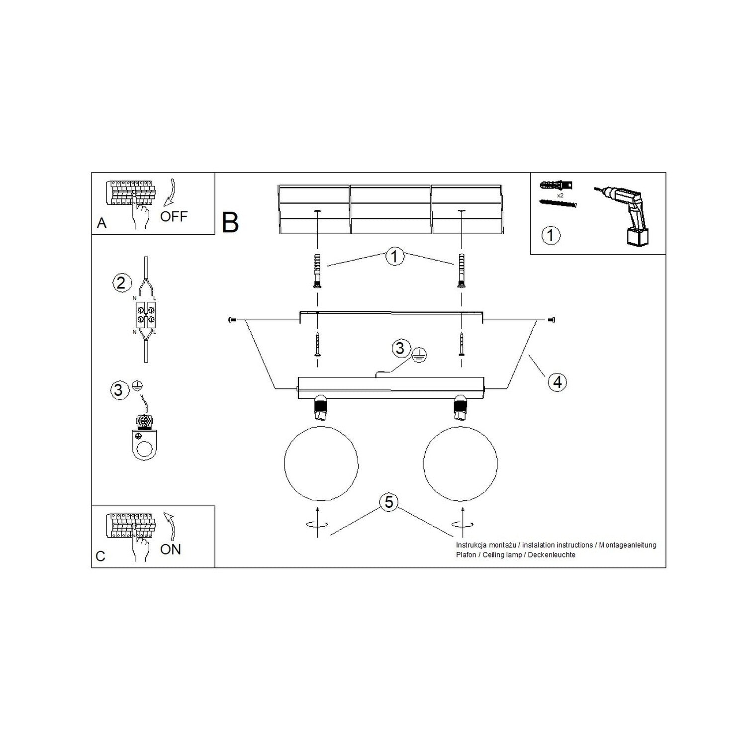 Loftlampe YOLI 2 - Billede 9