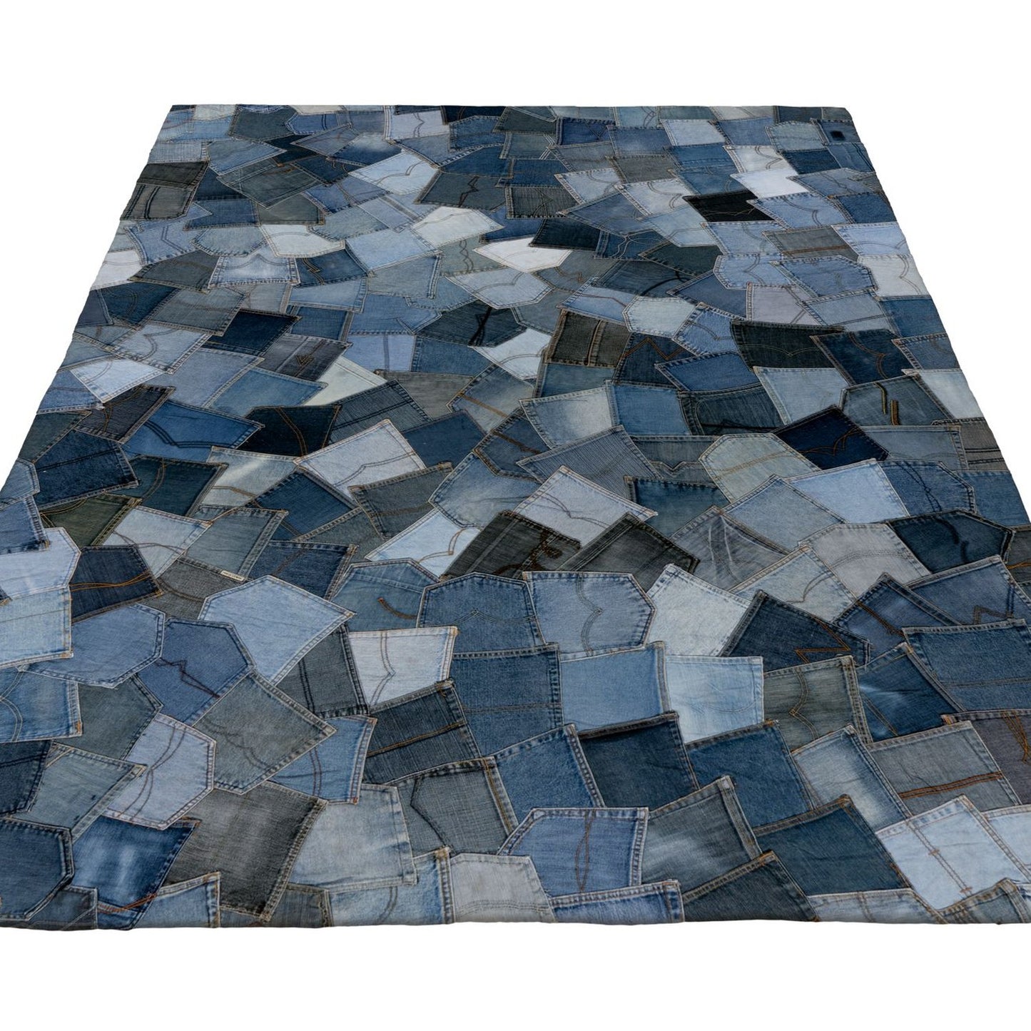 Urban Denim 490 Tæppe Med Patchwork Udtryk - Billede 3