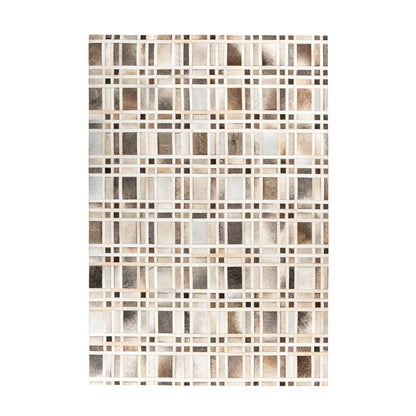 Lavin 225 Tæppe I Ægte Læder Med Patchwork Udtryk - Variant DFOHH-80-150
