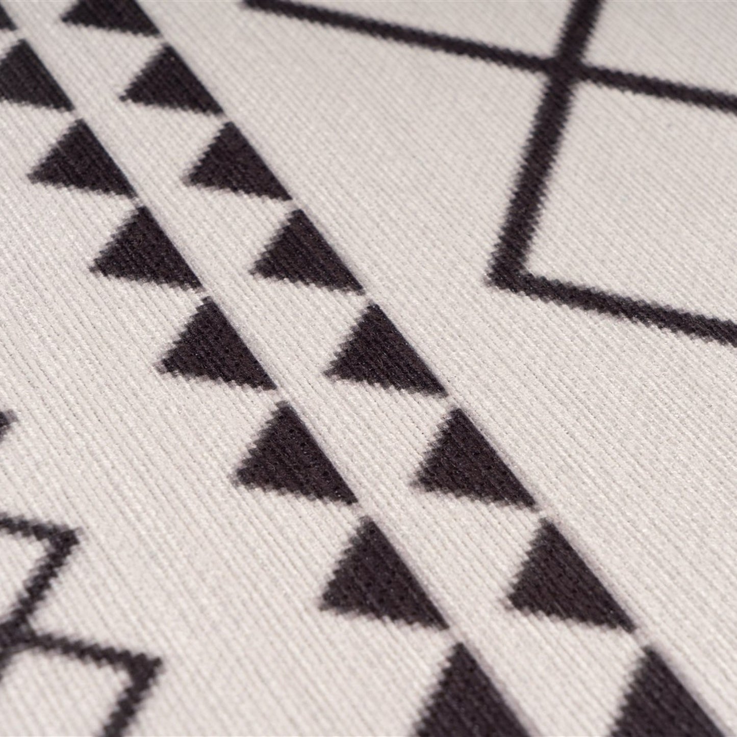 Maya 425 Tæppe Grafisk Print I Hvid/sort - Billede 4