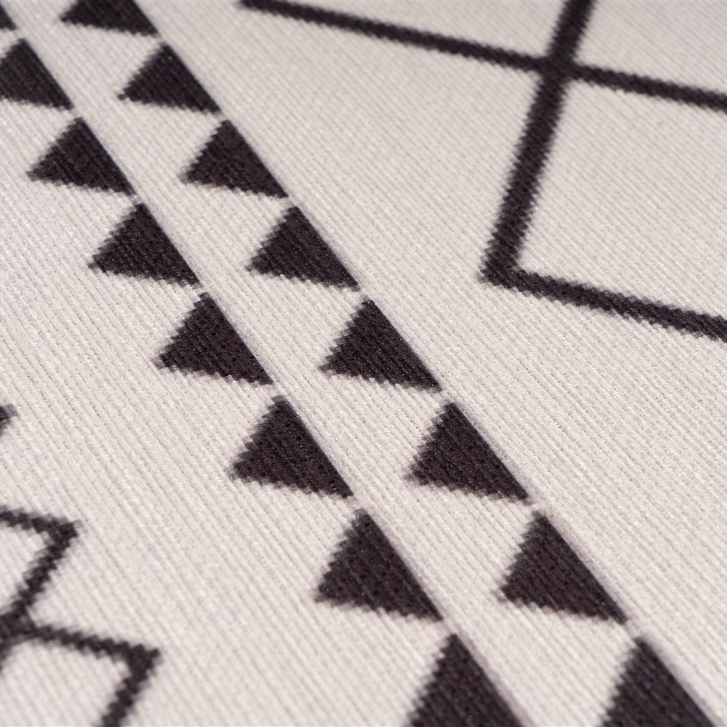 Maya 425 Tæppe Grafisk Print I Hvid/sort - Billede 4
