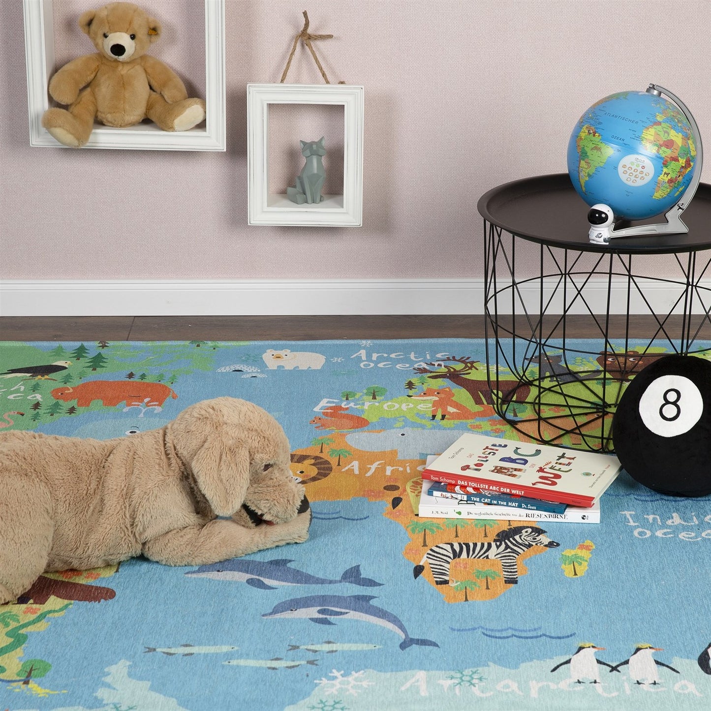 Sympathy Kids 243 World Map Børnetæppe Med Verdenskort - Billede 2