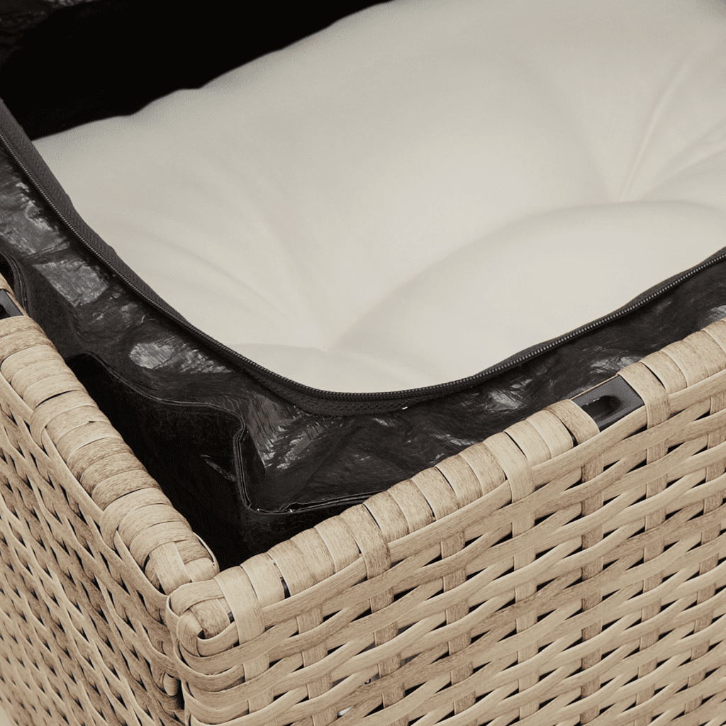 Patio Sofa Set 5-personers Beige And Cream - Billede 8