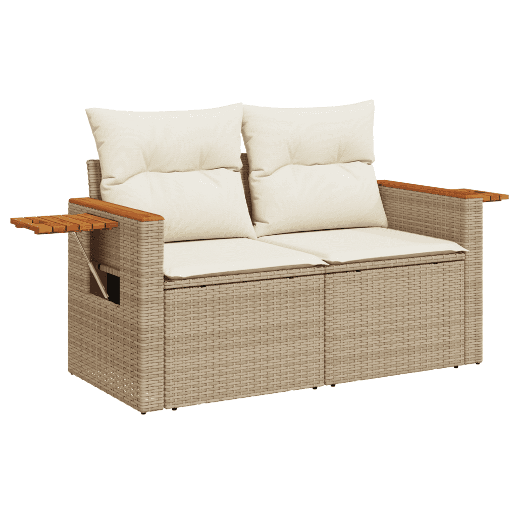 Patio Sofa Set 5-personers Beige And Cream - Billede 5