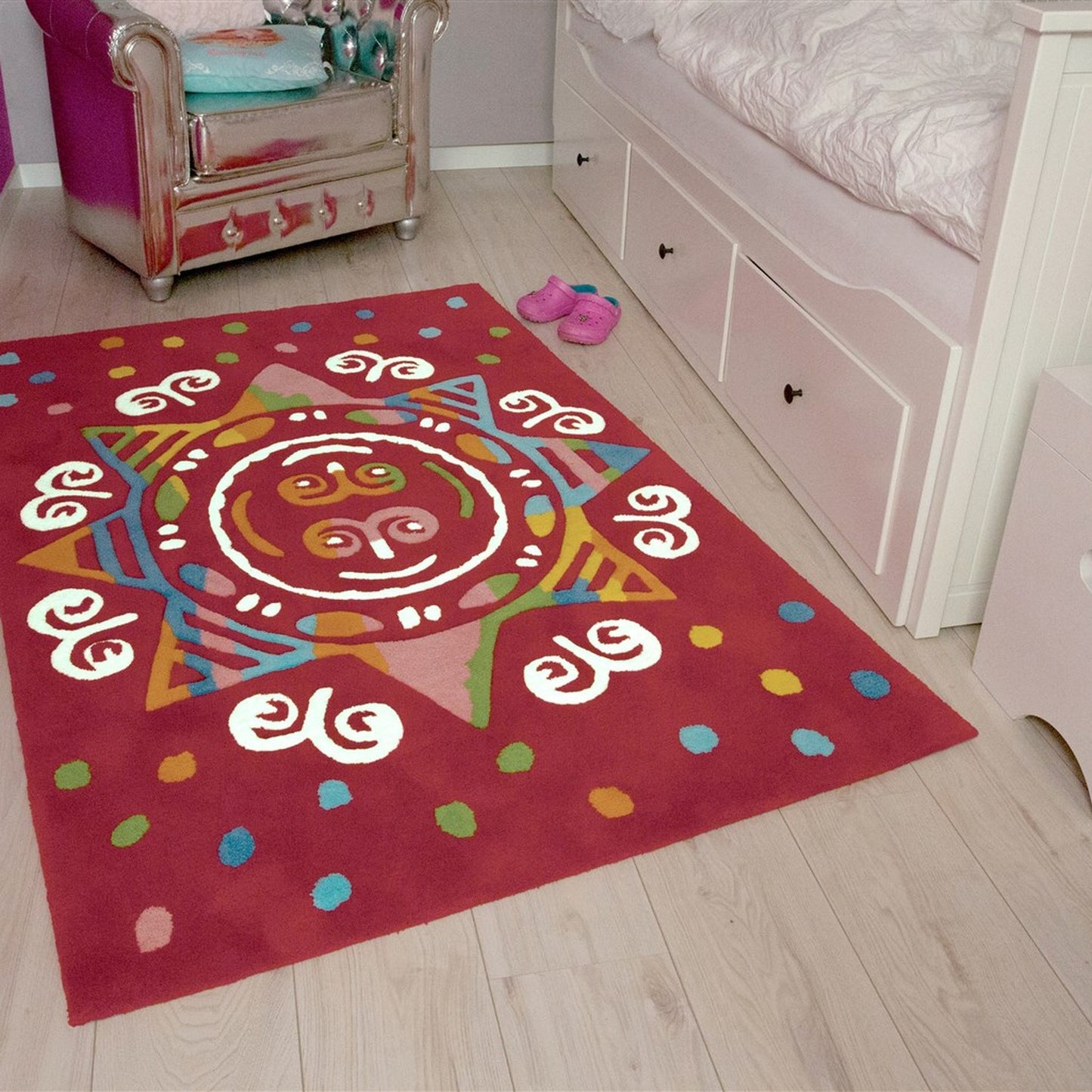 Spirit Glowy 3145 Mandala Børnetæppe Med Lysende Garn - Billede 2