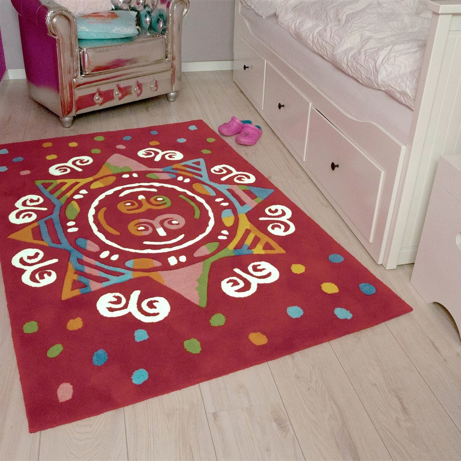 Spirit Glowy 3145 Mandala Børnetæppe Med Lysende Garn - Billede 2